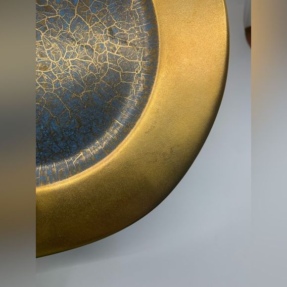 Michael Wainwright Sandra Baccus Gold/Turquoise Salad Plates - Picture 7 of 10